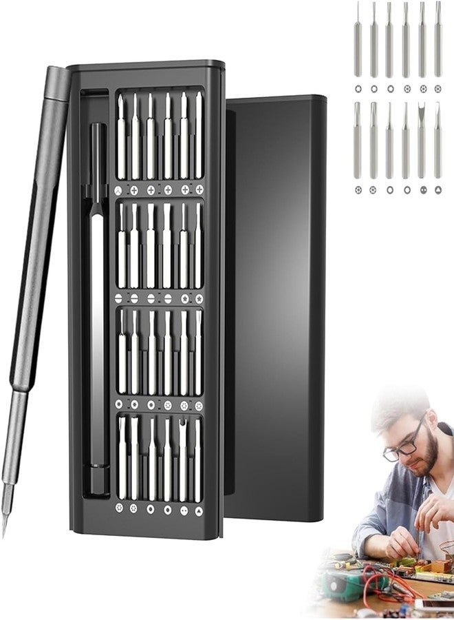 Saiyam 24 In 1Mini Screwdriver Set, S2 Alloy Steel Pocket Manual Screwdriver Tool Set Repair Tool Kit With Case Screwdriver Set For Electronics, Phones, Desktop, Laptop - Image 1